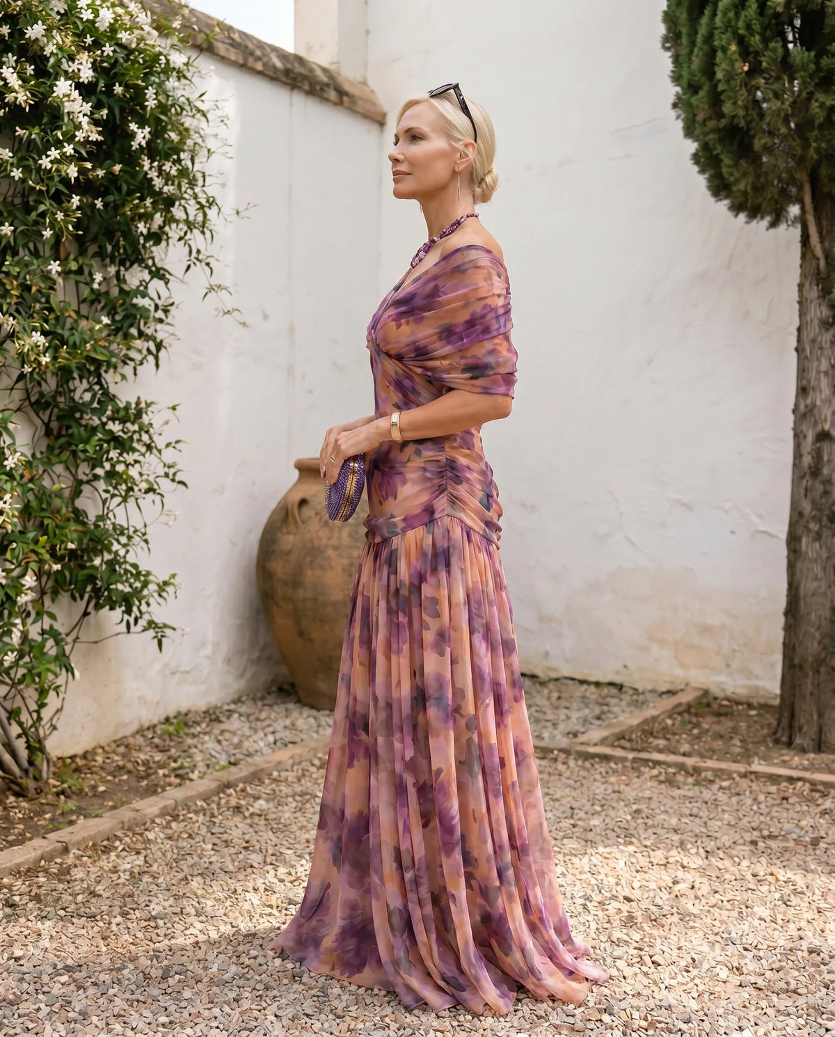 Bianca - Vestido elegante para fiesta con escote en corazón rojo plus