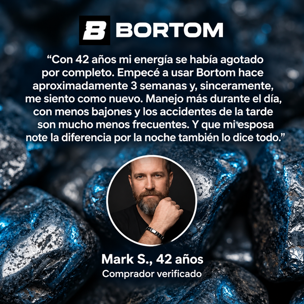 PULSERA DE HEMATITA BORTOM®
